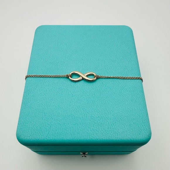 RARE Tiffany & Co. Rubedo Gold Mix Infinity Bracelet 6” with Packaging - Picture 5 of 12
